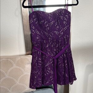 Princess Vera Wang Purple Lace Juniors Formal Dress